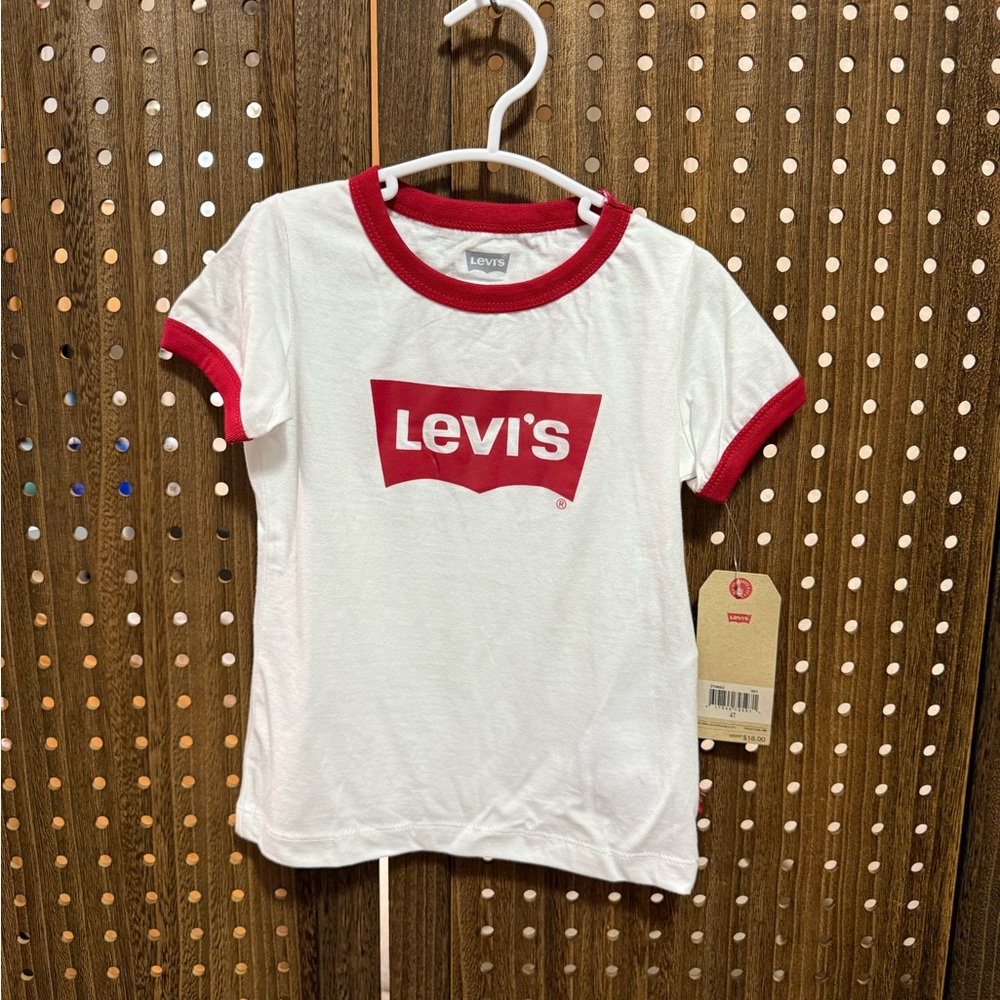Levi's Kids White and Red Logo T-Shirt